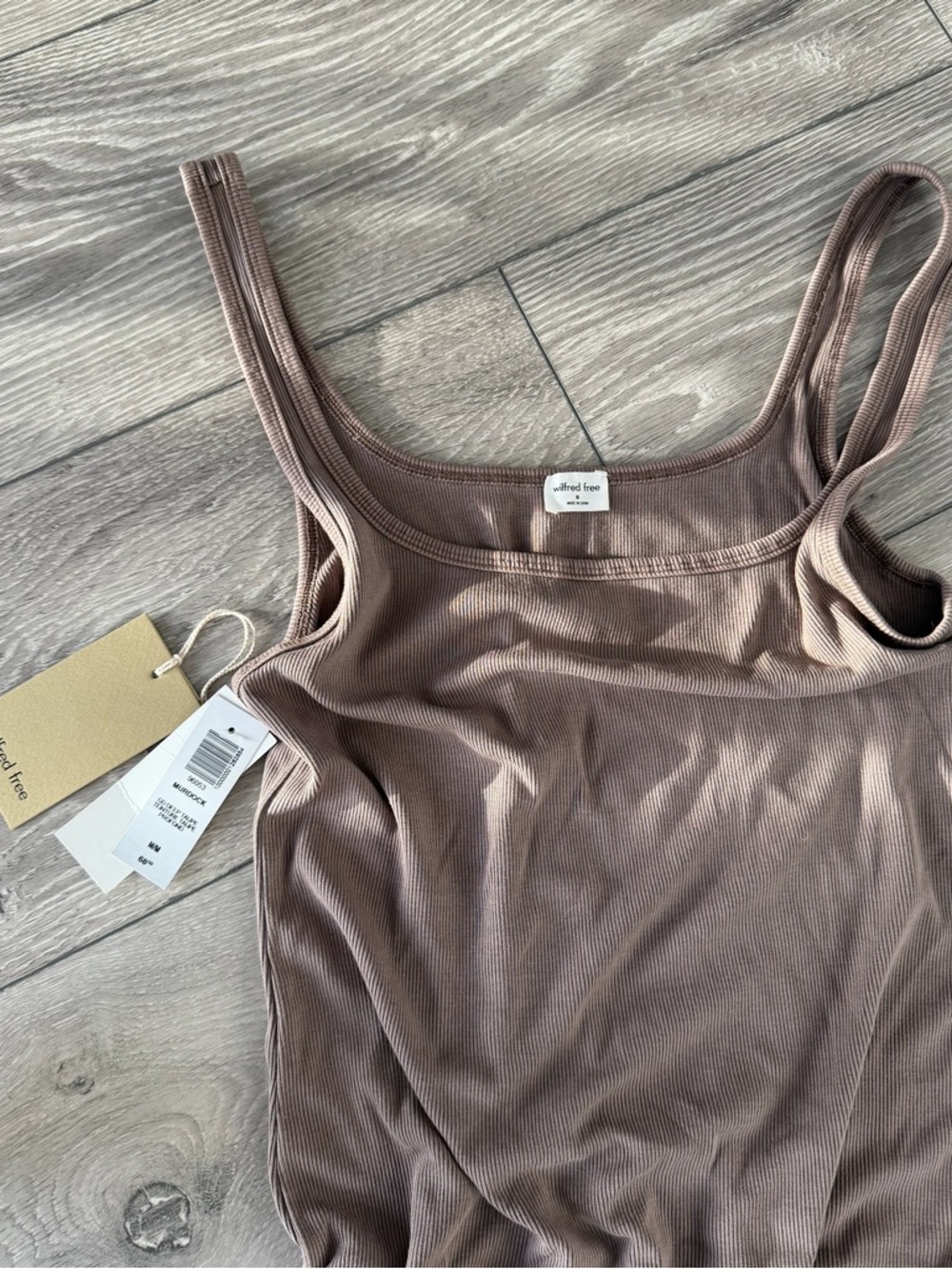 Aritzia Wilfred dress in Mauve Taupe